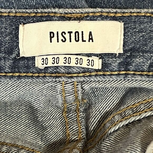 Pistola Women's Size 30 Distressed High Rise Button Fly Presley Jeans - Picture 5 of 5